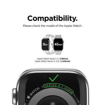 سوار ساعة آبل لون شفاف Elago TPU Band for Apple Watch 40mm