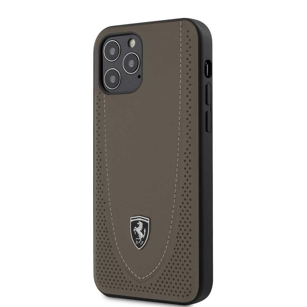 كفر جلد لون بني Ferrari Case for iPhone 12 / 12 Pro (6.1") - cG9zdDozMTcyMjc=