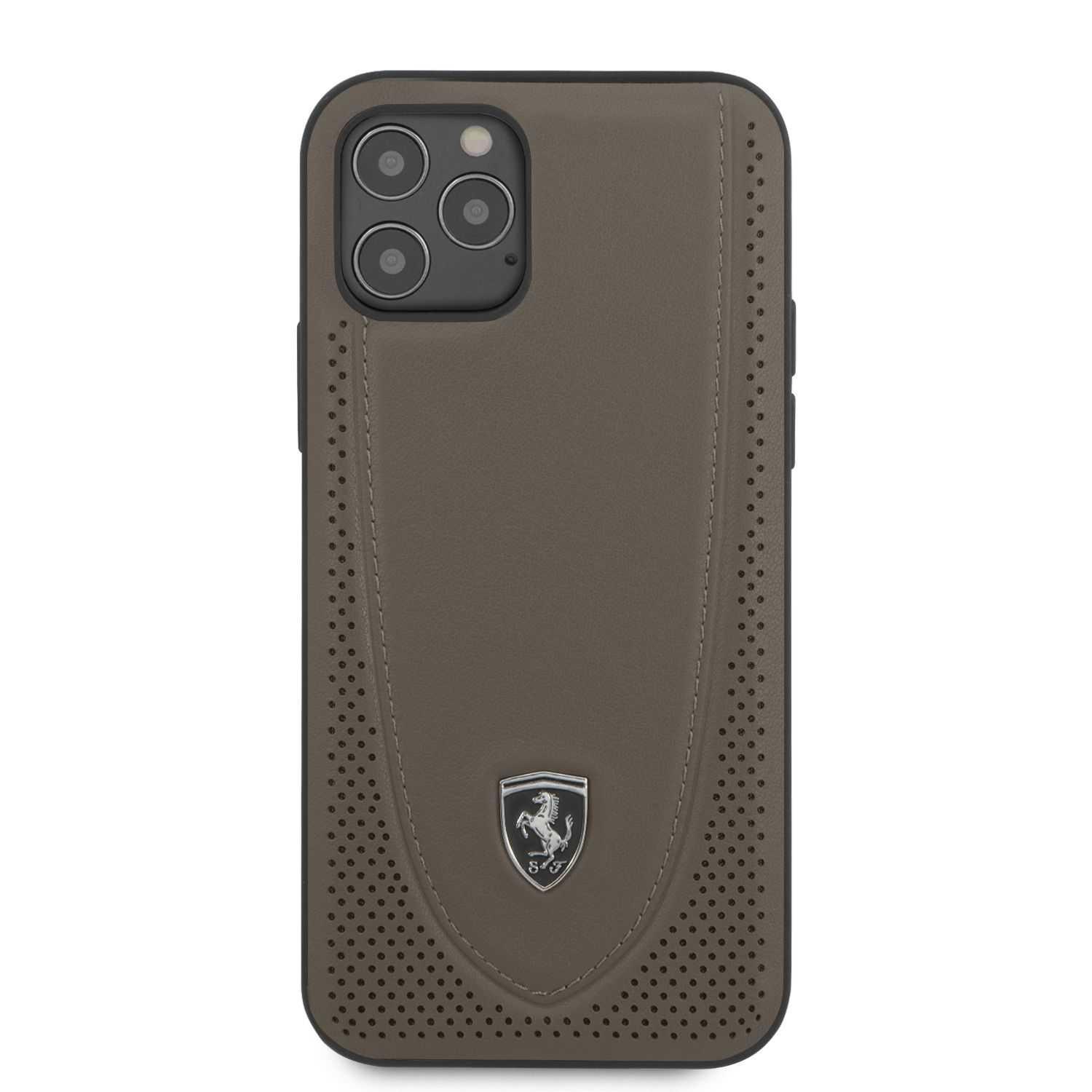 كفر جلد لون بني Ferrari Case for iPhone 12 / 12 Pro (6.1") - cG9zdDozMTcyMjk=