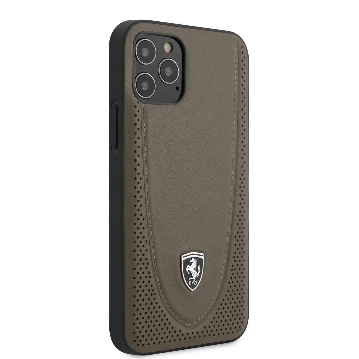 كفر جلد لون بني Ferrari Case for iPhone 12 / 12 Pro (6.1") - cG9zdDozMTcyMzE=