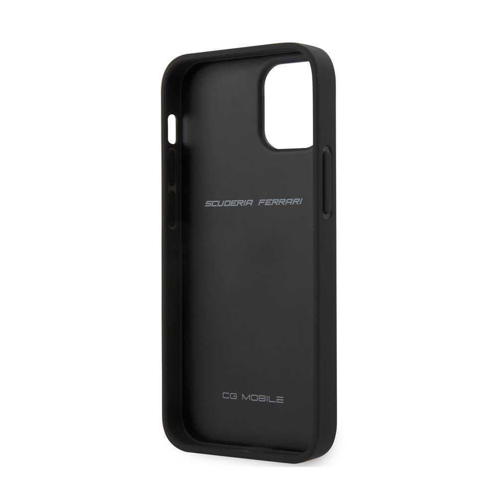 كفر جلد لون أسود و أصفر Ferrari Case for iPhone 12 Mini (5.4") - cG9zdDozMTY4OTc=