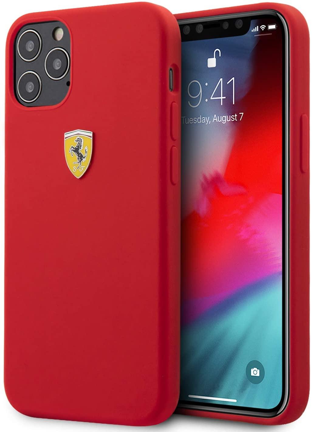 كفر لون أحمر Ferrari Case for iPhone 12 / 12 Pro (6.1") - Red - cG9zdDozMTY3MzE=