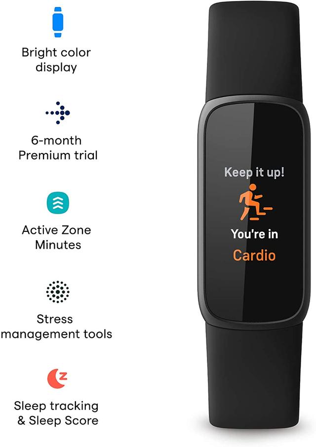 ساعة ذكية  لون أسود Fitbit Luxe Fitness and Wellness Tracker - SW1hZ2U6MzE3MzE5