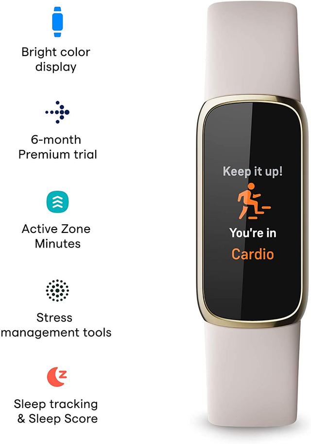 ساعة ذكية بحزام لون أبيض Fitbit Luxe Fitness and Wellness Tracker - SW1hZ2U6MzE3Mjkz
