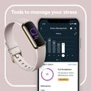 ساعة ذكية بحزام لون أبيض Fitbit Luxe Fitness and Wellness Tracker - SW1hZ2U6MzE3Mjk3