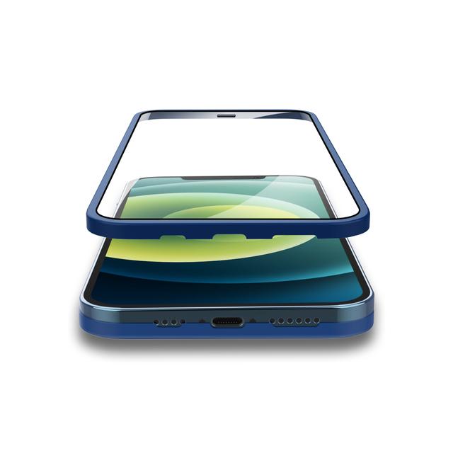لصقة حماية و كفر لون أزرق Green 360° Carcasa Privacy Pro Glass + PC Case for iPhone 12 / 12 Pro ( 6.1 " ) - SW1hZ2U6MzE1ODMx