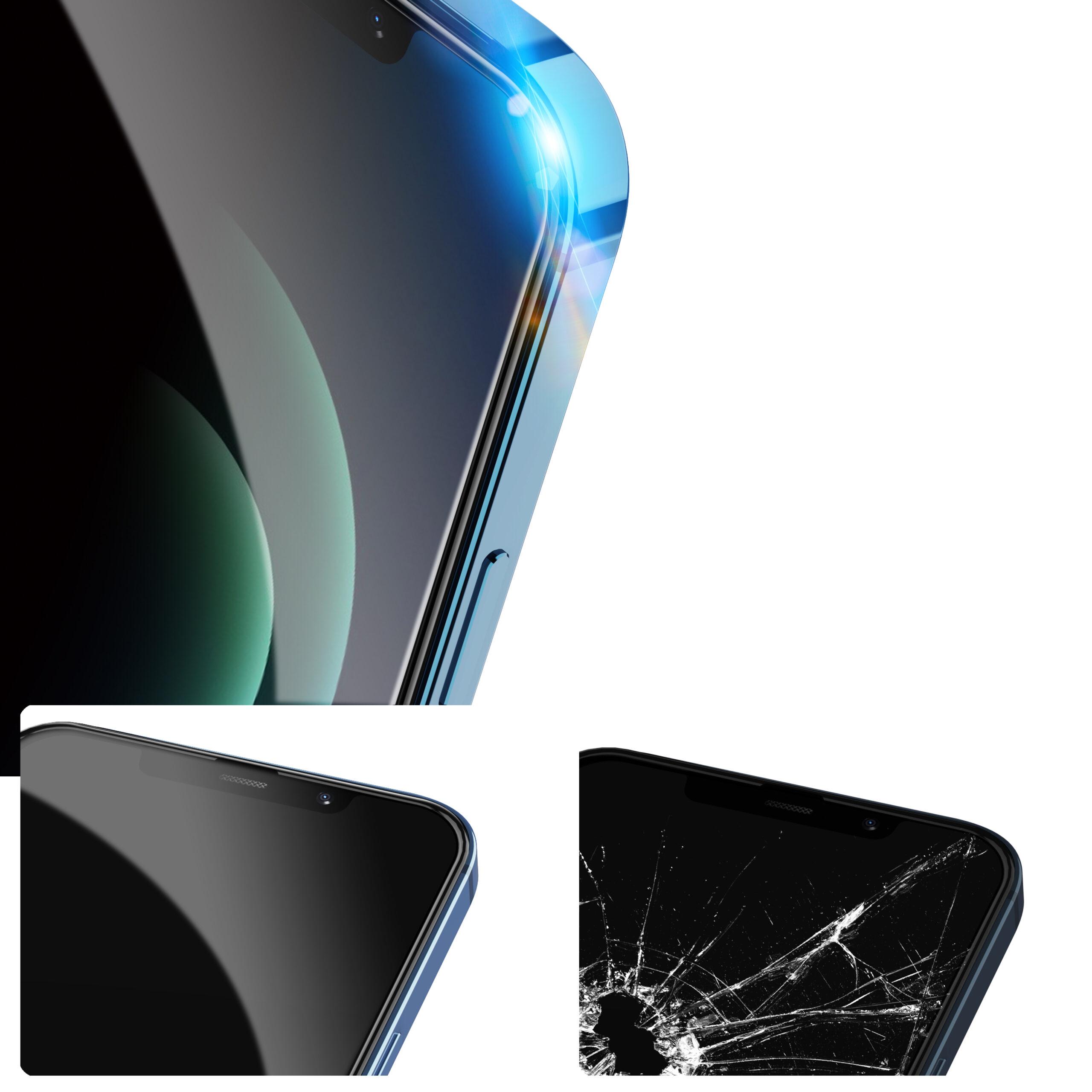شاشة حماية للخصوصية اسود 3D Forte Privacy Glass Full Curved Screen Protector for iPhone 12 / 12 Pro من Green