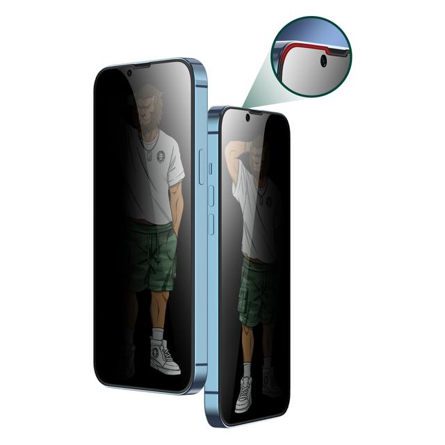شاشة حماية للخصوصية اسود 3D Silicone Privacy Glass Screen Protector for iPhone 13 / 13 Pro من Green - SW1hZ2U6MzE1Mjg5