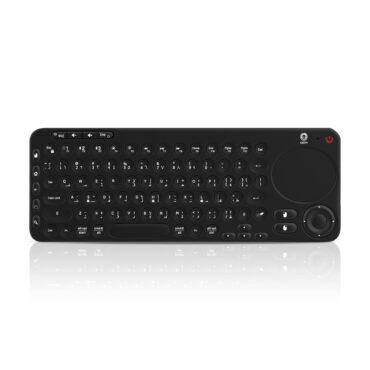 لوحة مفاتيح ( كيبورد ) لاسلكية  باللغة الانجليزية / العربية مع لوحة لمس - أسود Green Dual Mode Portable Wireless Keyboard ( English / Arabic )