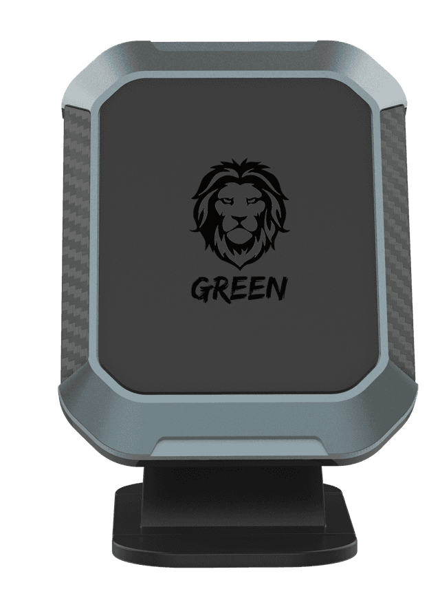 حامل جوال للسيارة مغناطيس 360 درجة أسود جرين ليون Green Lion Green Magnetic Black 360" Car Phone Holder - SW1hZ2U6MzA5NzE1
