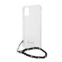 كفر موبايل لون أسود PC Transparent Hard Case with Pearl"s Handle for iPhone 12 Pro - Guess - SW1hZ2U6MzExNTY0
