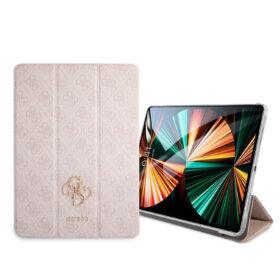كفر آيباد لون زهري PU 4G Folio Case for iPad 12.9" 2021 - Guess