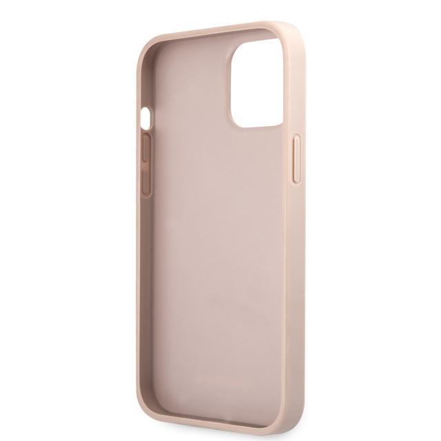 كفر موبايل لون زهري PU 4G Stripe Hard Case for  iPhone 12 Pro - Guess - SW1hZ2U6MzExNjcw