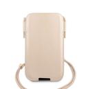 كفر حماية ايفون 12 برو ماكس - ذهبي Guess - Saffiano Classic Pouch Case with Cord for iPhone 12 Pro Max ( 6.7" ) - SW1hZ2U6MzExNzEy