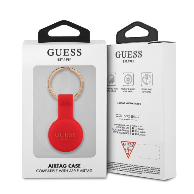 Guess Silicone Classic Logo Case for Airtag - Red - SW1hZ2U6MzEyNDEw