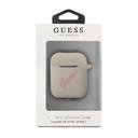 Guess Silicone Vintage Case with Pink Logo for Airpods 1/2 - Gray - SW1hZ2U6MzEyNTc0