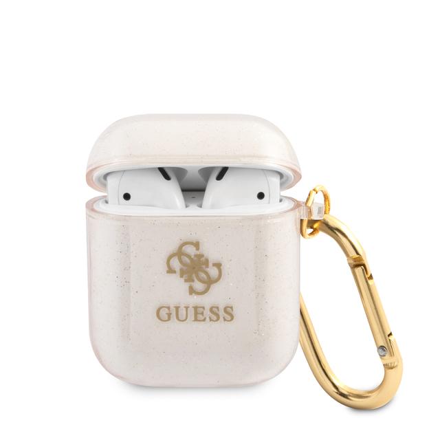 Guess TPU Colored Glitter Case for Airpods 1/2 - Gold - SW1hZ2U6MzEyNjQy