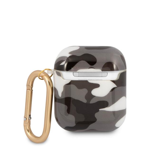 Guess TPU Shinny Camouflage Case for Airpods 1/2 - Black - SW1hZ2U6MzEyNjUw