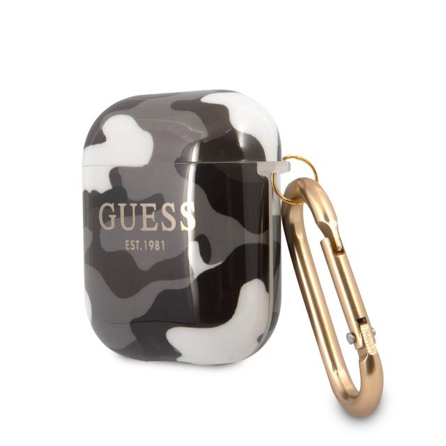 Guess TPU Shinny Camouflage Case for Airpods 1/2 - Black - SW1hZ2U6MzEyNjUy