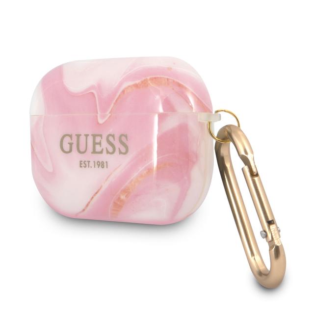 Guess TPU Shinny New Marble Case for Airpods Pro - Pink - SW1hZ2U6MzEyNDI2