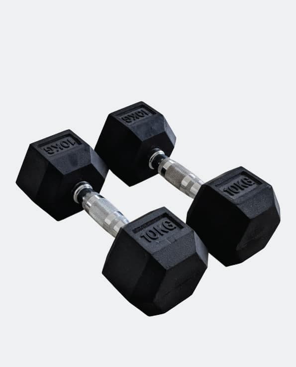 Order Harley Fitness 10kgs Rubber Coated Fixed hex Dumbbell Set