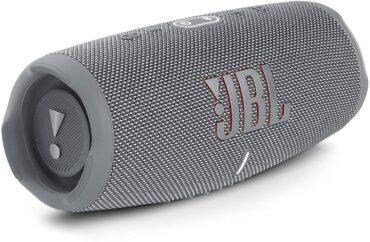مكبر صوت لاسلكي مقاوم لون رمادي JBL Charge5 Splashproof Portable Bluetooth Speaker - JBL - 5}
