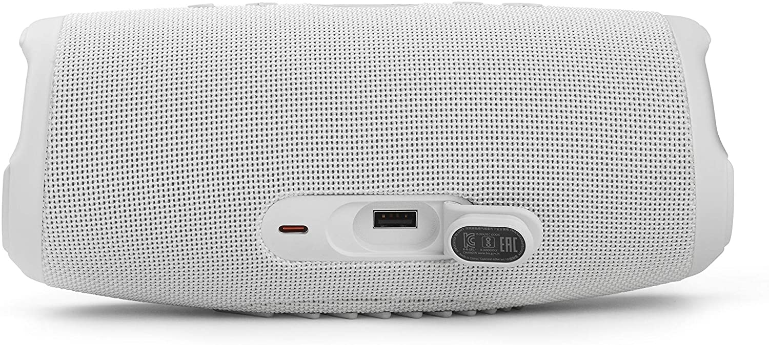 مكبر صوت لاسلكي مقاوم لون أبيض JBL Charge5 Splashproof Portable Bluetooth Speaker - JBL - 4}