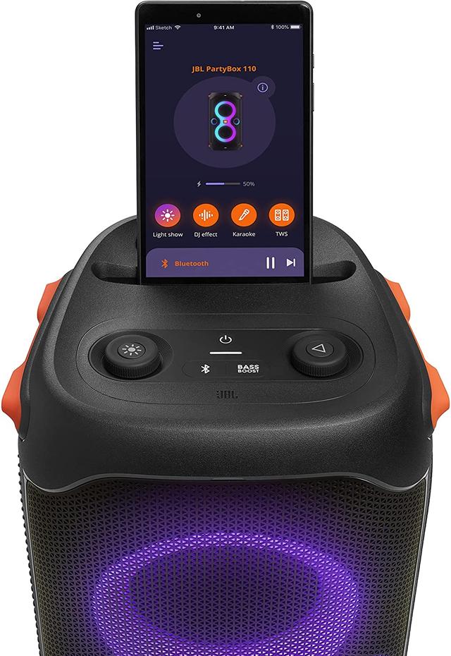 JBL PartyBox 110 Portable Bluetooth Speaker - Black - SW1hZ2U6MzA4OTQx