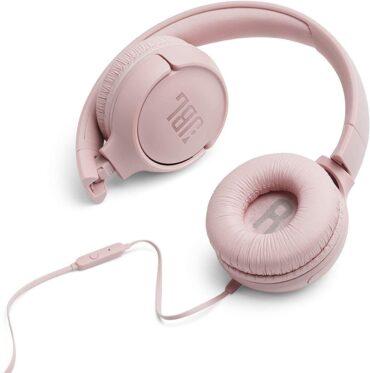 سماعات سلكية لون زهري JBL T500 Wired On-Ear  Headphones - JBL