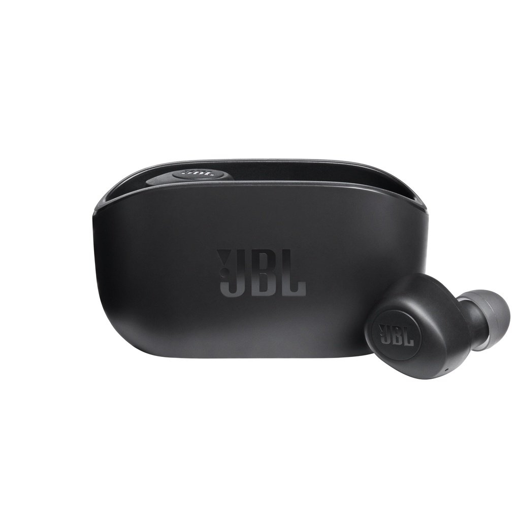 سماعات بلوتوث قابلة للشحن لون أسود JBL Wave 100TWS True Wireless In-Ear Headphones - JBL - 1}