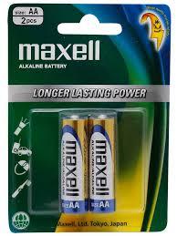 بطاريات 1.5 فولت  Maxell LR6 AA Alkaline Battery, 2 Packet / 4 Pieces