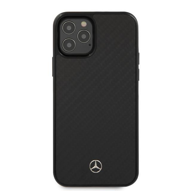 كفر سيلكون لهاتف iPhone 12 / 12 Pro لون أسود Carbon Fiber Dynamic Hard Case for iPhone 12 / 12 Pro - Mercedes-Benz - SW1hZ2U6MzA5MjQ3