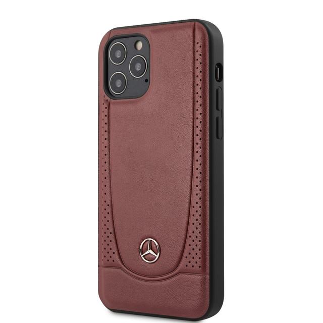 Mercedes-Benz Leather Urban Hard Case for iPhone 12 Pro Max (6.7") - Bengale Red - SW1hZ2U6MzA5NjE3