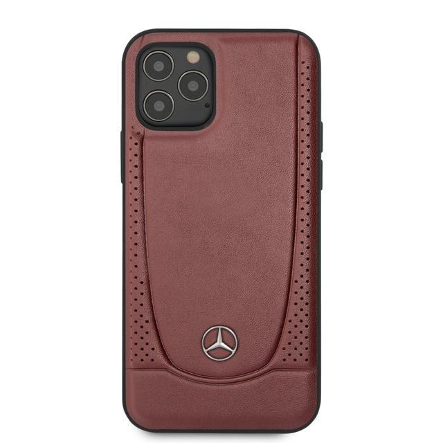 Mercedes-Benz Leather Urban Hard Case for iPhone 12 Pro Max (6.7") - Bengale Red - SW1hZ2U6MzA5NjE5