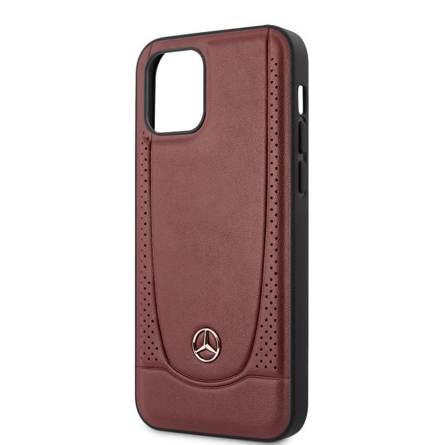 Mercedes-Benz Leather Urban Hard Case for iPhone 12 Pro Max (6.7") - Bengale Red - SW1hZ2U6MzA5NjI1