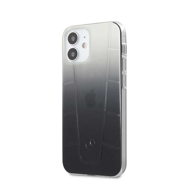 كفر سيلكون لهاتف iPhone 12 Mini لون أسود متدرج Transparent Case Embossed 2 for iPhone 12 Mini - Mercedes-Benz - SW1hZ2U6MzA5MTkx