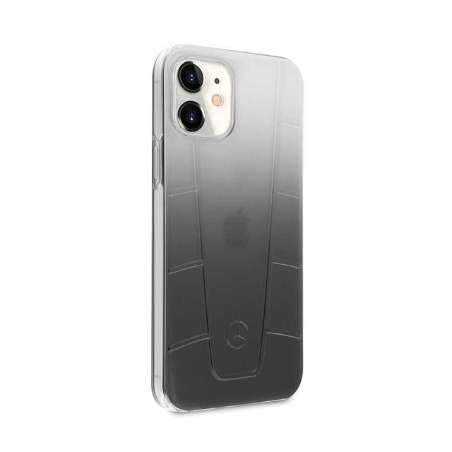 كفر سيلكون لهاتف iPhone 12 Mini لون أسود متدرج Transparent Case Embossed 2 for iPhone 12 Mini - Mercedes-Benz - SW1hZ2U6MzA5MTk1