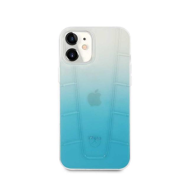 كفر سيلكون لهاتف iPhone 12 Mini لون أزرق متدرج Transparent Case Embossed 2 for iPhone 12 Mini - Mercedes-Benz - SW1hZ2U6MzA5MTgx