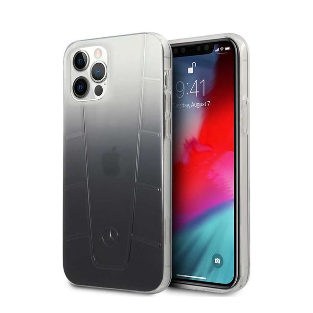 كفر سيلكون لهاتف iPhone 12 Pro Max لون أسود متدرج Transparent Case Embossed 2 for iPhone 12 Pro Max- Mercedes-Benz - SW1hZ2U6MzA5NTg3