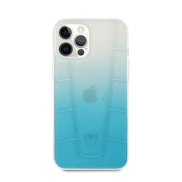 كفر سيلكون لهاتف iPhone 12 Pro Max لون أزرق متدرج Transparent Case Embossed 2 for iPhone 12 Pro Max - Mercedes-Benz - SW1hZ2U6MzA5NTc3