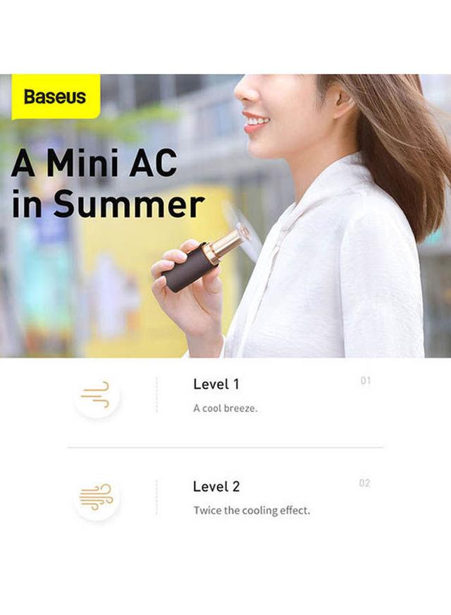 مروحة محمولة باستطاعة Baseus Square Tube Mini Portable Handheld Silent Cooling Fan 0.5 W - SW1hZ2U6MzI3NzA5