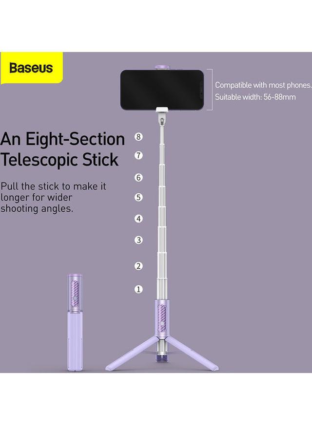 Baseus 50 mAh Traveler Bluetooth Tripod Selfie Stick Purple/White - SW1hZ2U6MzI1MTAw