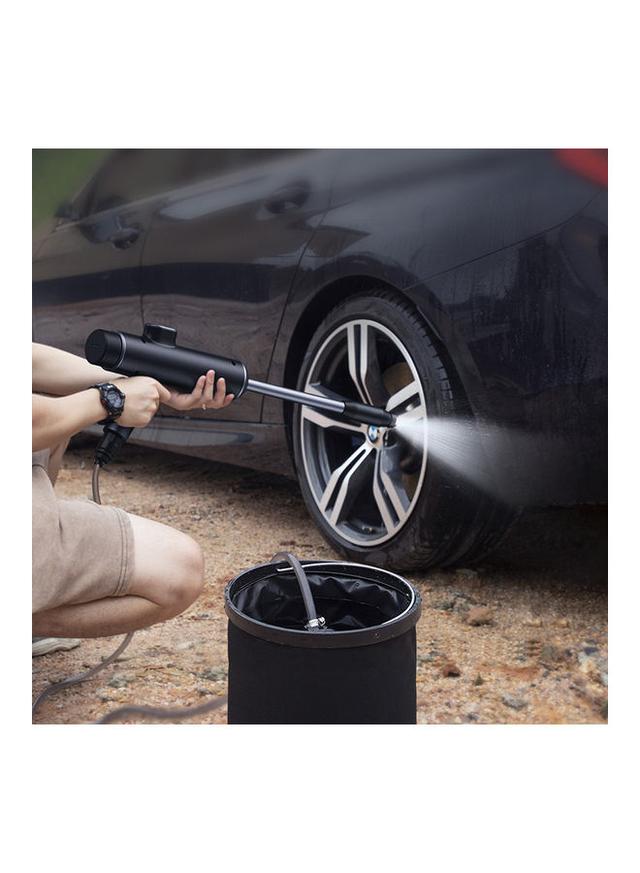 Baseus Dual Power Portable Electric Car Wash Spray Nozzle Cleaning Kits Black 68cm - SW1hZ2U6MzI2MTE2