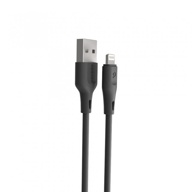 Porodo New PVC Lightning Cable 2M 2.4A - Black - SW1hZ2U6MzA4NTE3