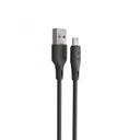 Porodo New PVC Micro USB Cable 2M 2.4A - Black - SW1hZ2U6MzA4NTA5