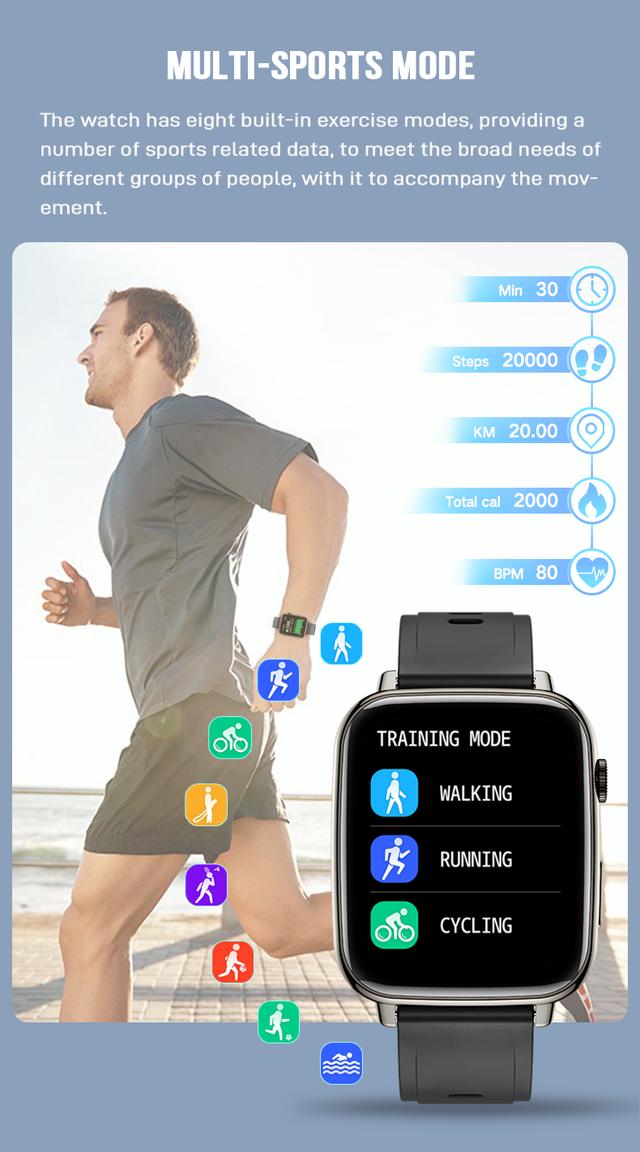 ساعة يد ذكية بورودو فيرج Porodo Verge Smart Watch with Fitness & Health Tracking - SW1hZ2U6MzA4NDg1