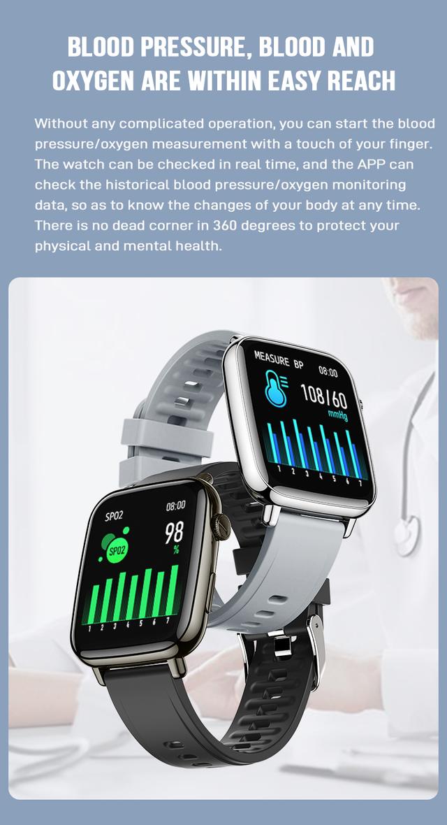 Porodo Verge Smart Watch with Fitness & Health Tracking - Black - SW1hZ2U6MzA4NDg5