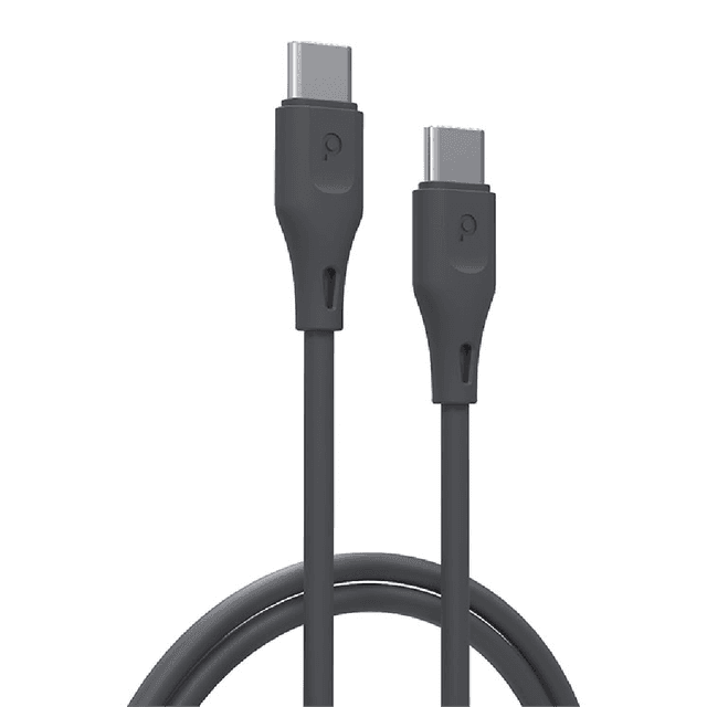 شاحن يو اس بي سي 2 متر 60 واط أسود بورودو Porodo Black 60W 2m PVC USB-C to USB-C Cable - SW1hZ2U6MzA4NTI1