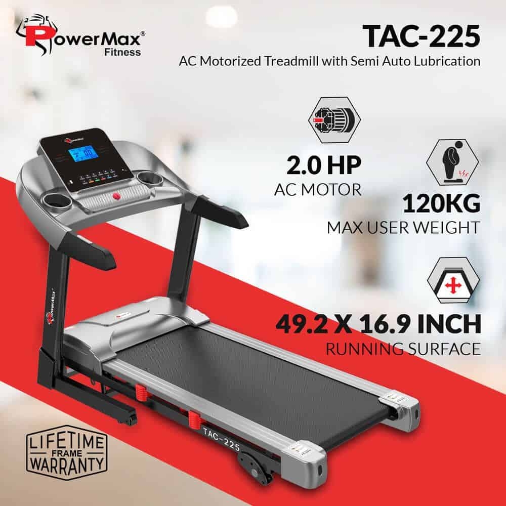 تريدميل قابل للطي Power Max Fitnes Treadmill - 2}