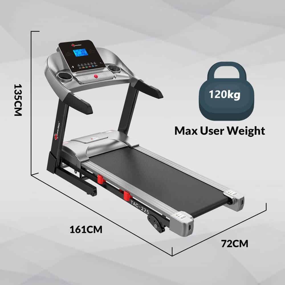 تريدميل قابل للطي Power Max Fitnes Treadmill - 9}